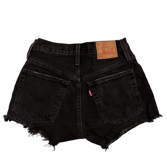 Levi’s Premium 501® Original Fit High Rise Women’s Black Denim Shorts (Size 24) - Picture 8 of 8
